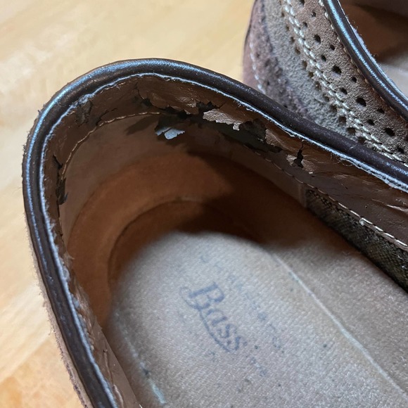 G.H. Bass "Pearson" Three-Tone Suede Wingtip Brogues - Picture 8 of 9